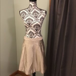 BCBG Champagne Pleated Skirt - Size 2